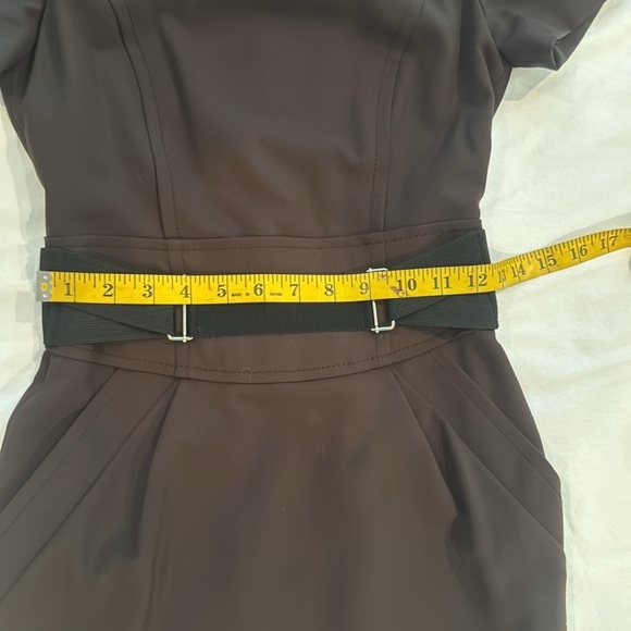 Philosophy Di Alberta Ferretti brown classy dress with black belt. Made in Italy - Picture 10 of 14